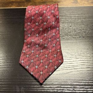 ZYLOS George Machado Men's 100% Silk Neck Tie ~ Geometric Red‎ Made in the USA!